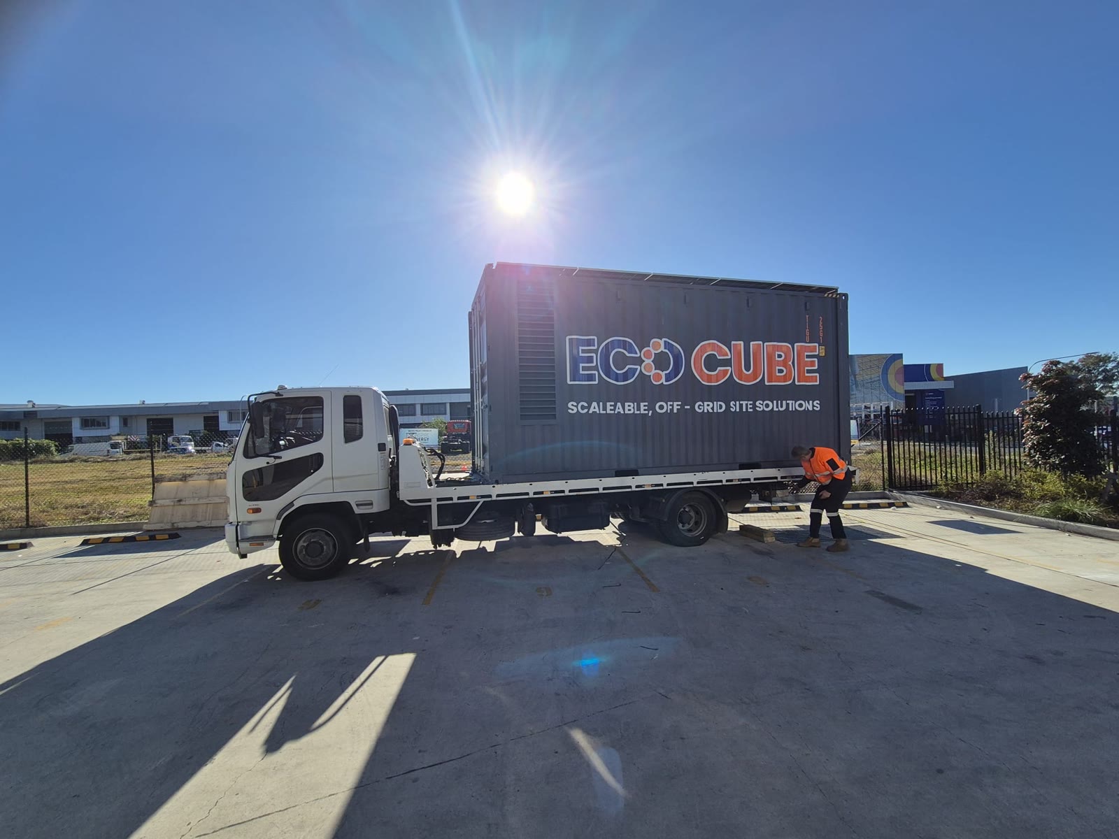 Eco Cube being delivered on a truck